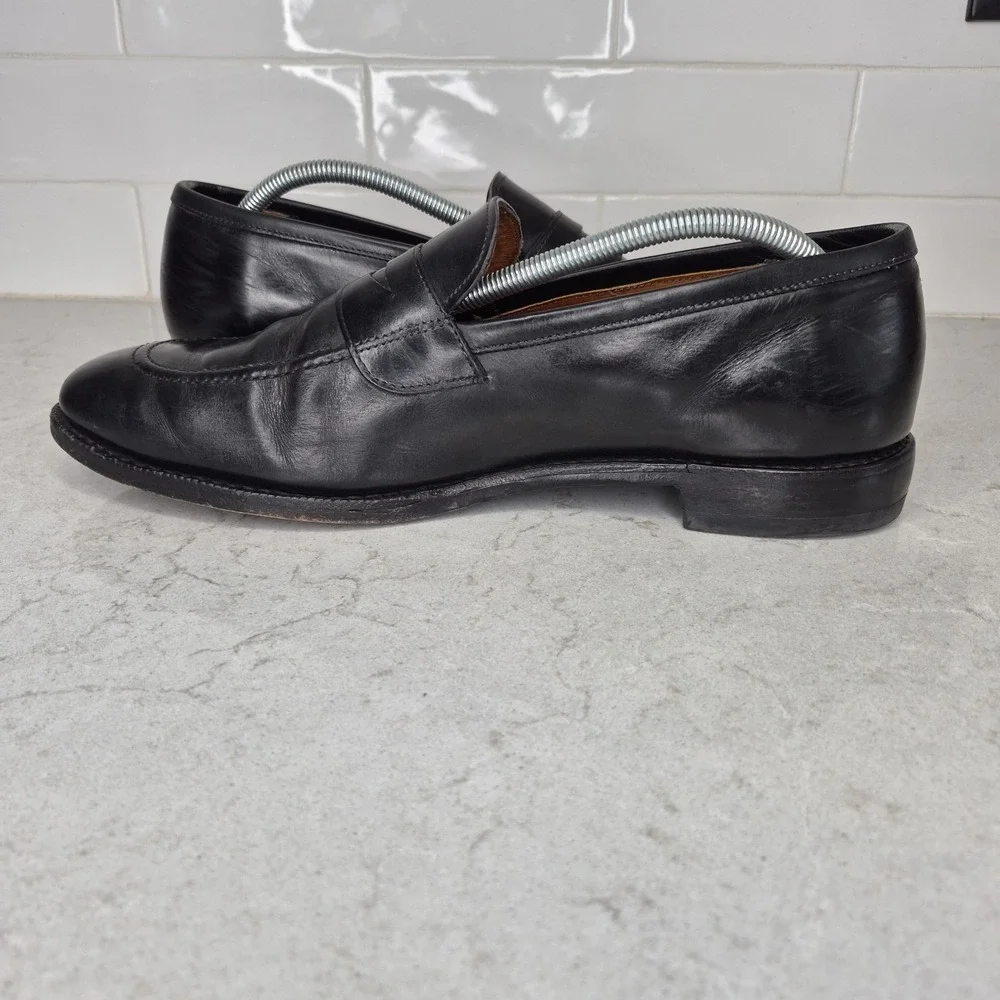 Allen Edmonds Lake Forest Loafers Shoes Black Leather‎ Hand Crafted in USA 12 D